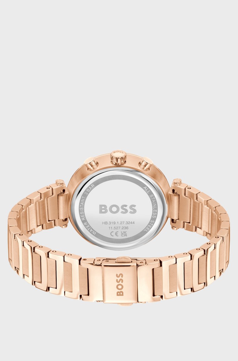 Hugo Boss Reloj Dorado Con Caja Con Pasadores En T