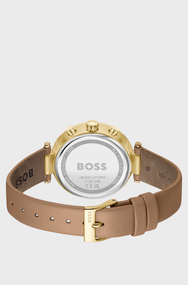 Hugo Boss Reloj Dorado Con Caja Con Pasadores En T