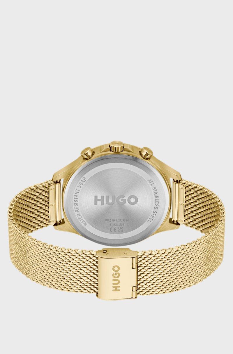 Hugo Boss Reloj Dorado Con Esfera Azul