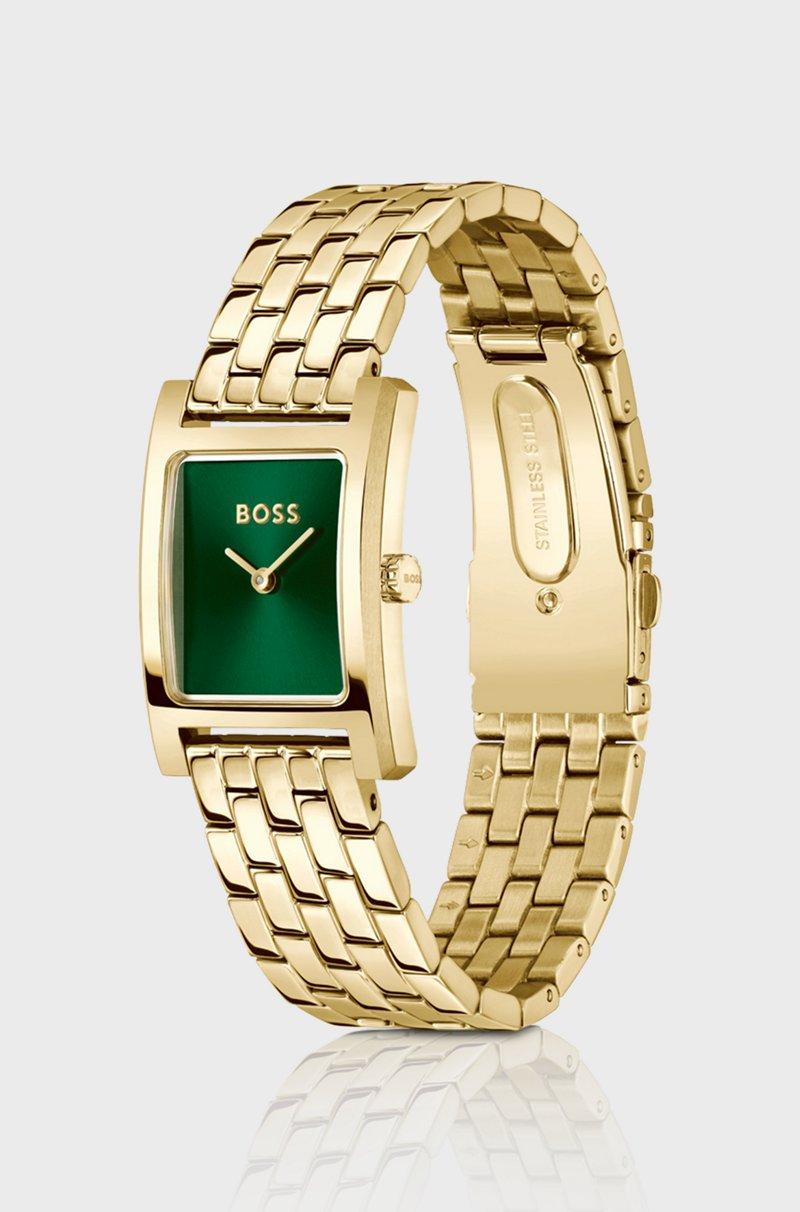 Hugo Boss Reloj En Tono Dorado Con Esfera Verde