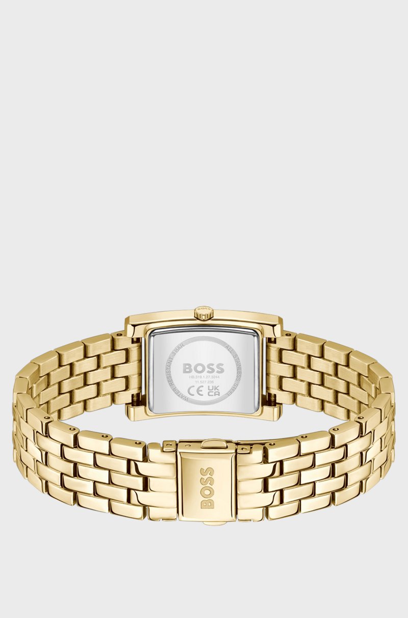 Hugo Boss Reloj En Tono Dorado Con Esfera Verde