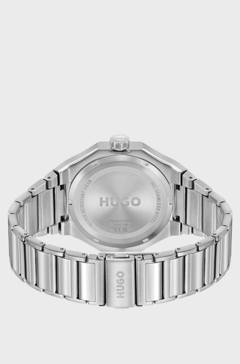 Hugo Boss Reloj Plateado Con Esfera Azul