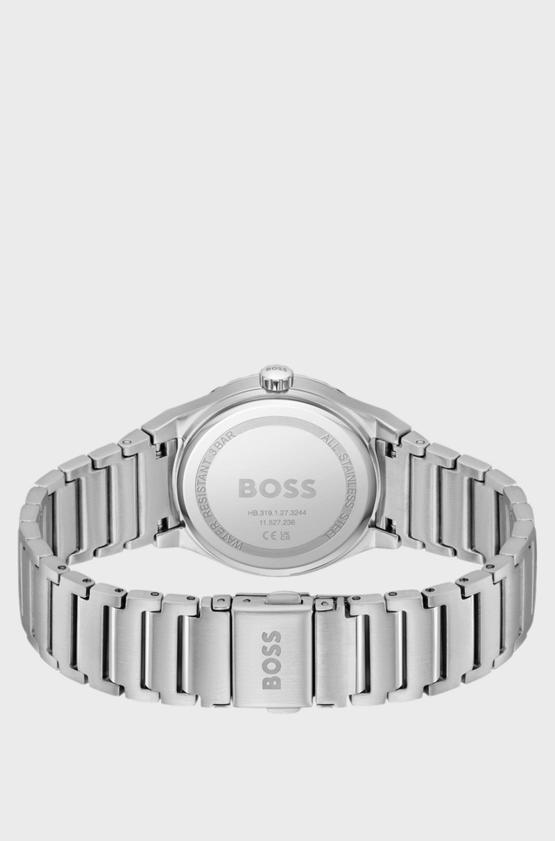 Hugo Boss Reloj Plateado Con Esfera Azul