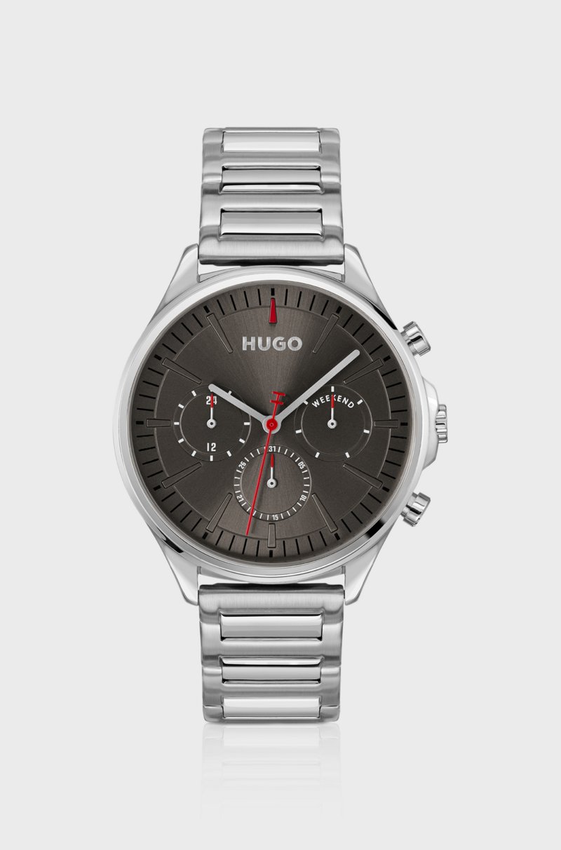 Hugo Boss Reloj plateado con esfera gris