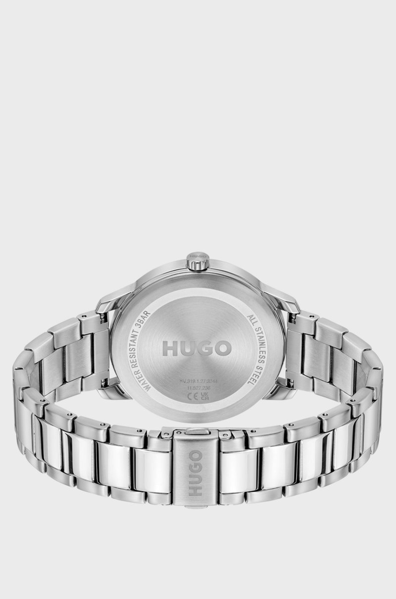 Hugo Boss Reloj Plateado Con Esfera Negra