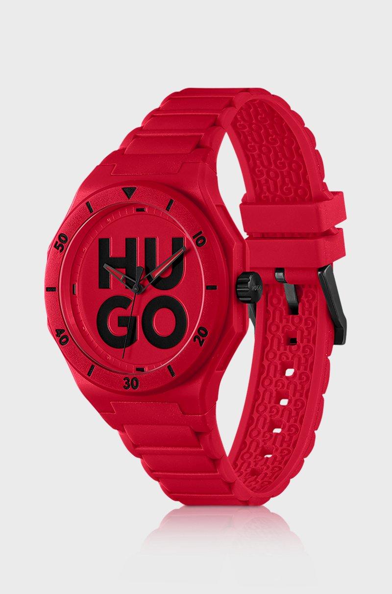 Hugo Boss Reloj Rojo Con Correa De Silicona Tonal