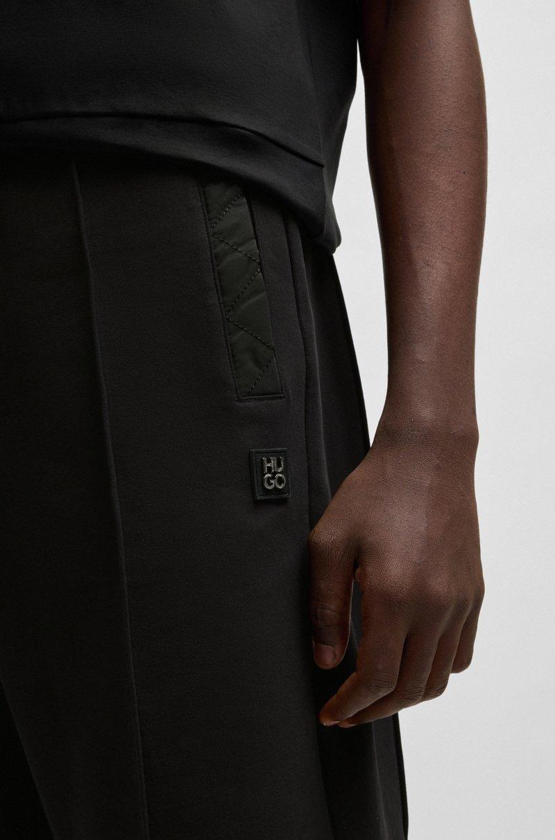 Hugo Boss Shorts De Algodón Con Costuras En Zigzag