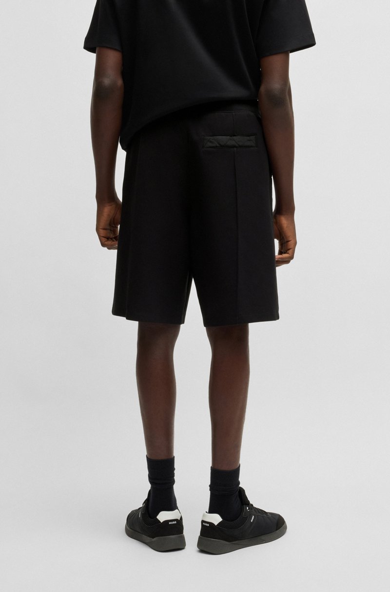 Hugo Boss Shorts De Algodón Con Costuras En Zigzag