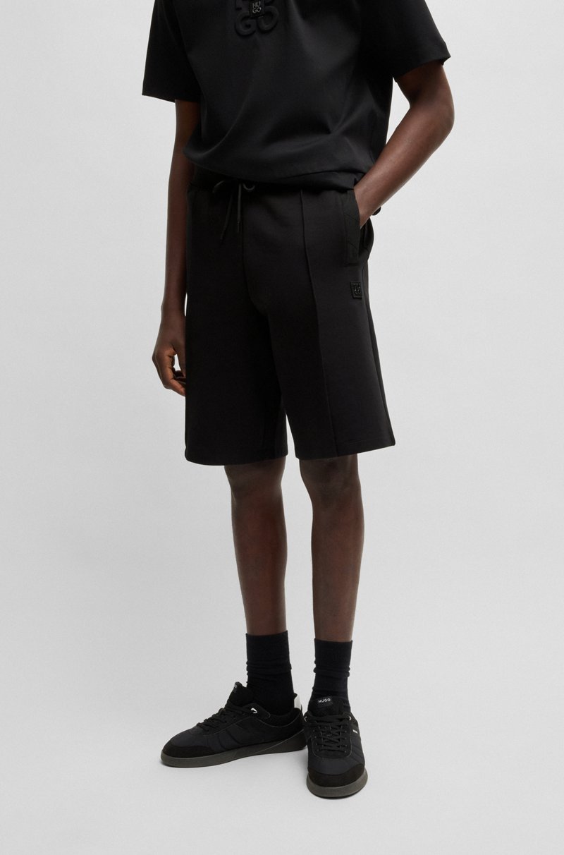 Hugo Boss Shorts de algodón con costuras en zigzag