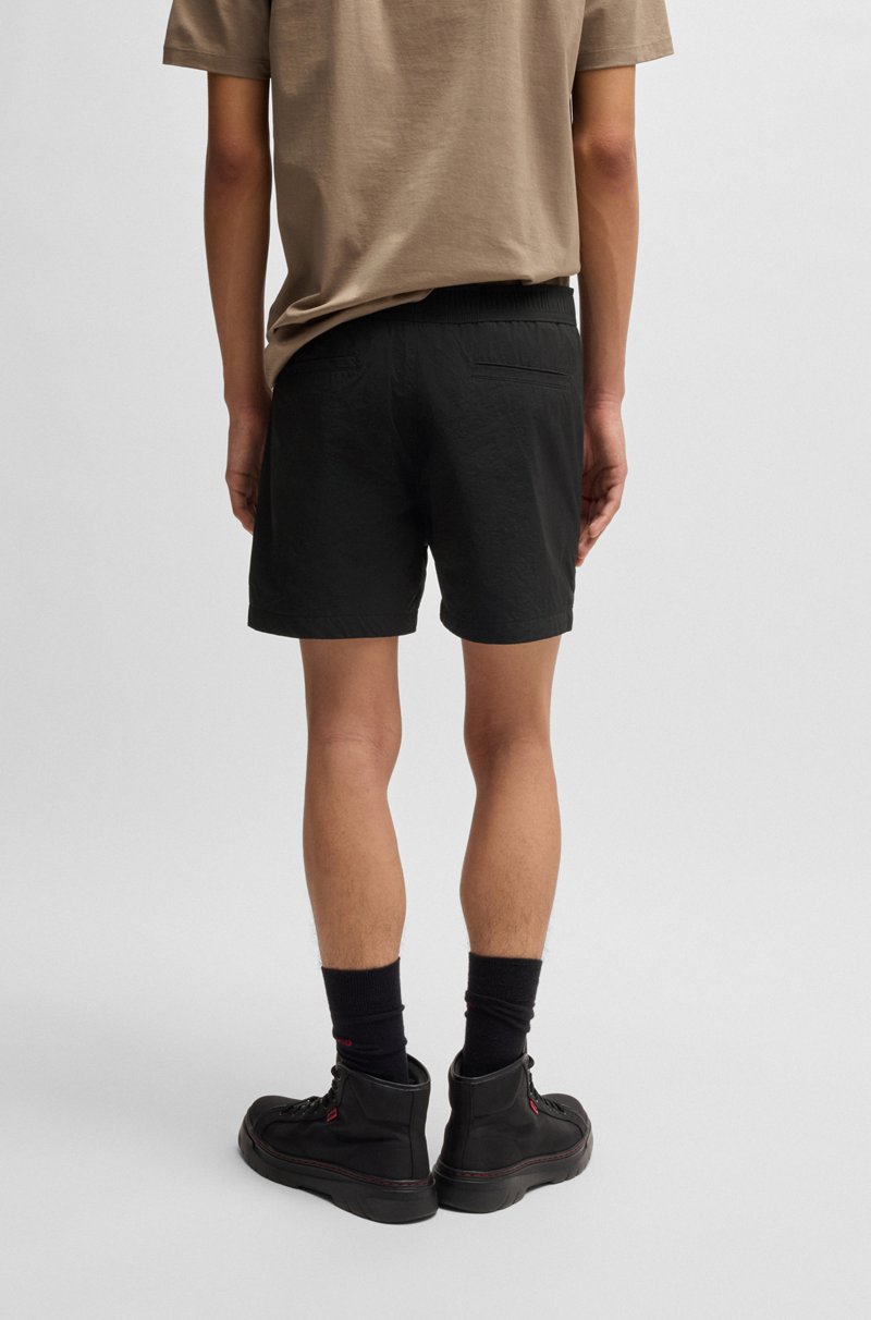 Hugo Boss Shorts De Popelín Con Logo Estampado