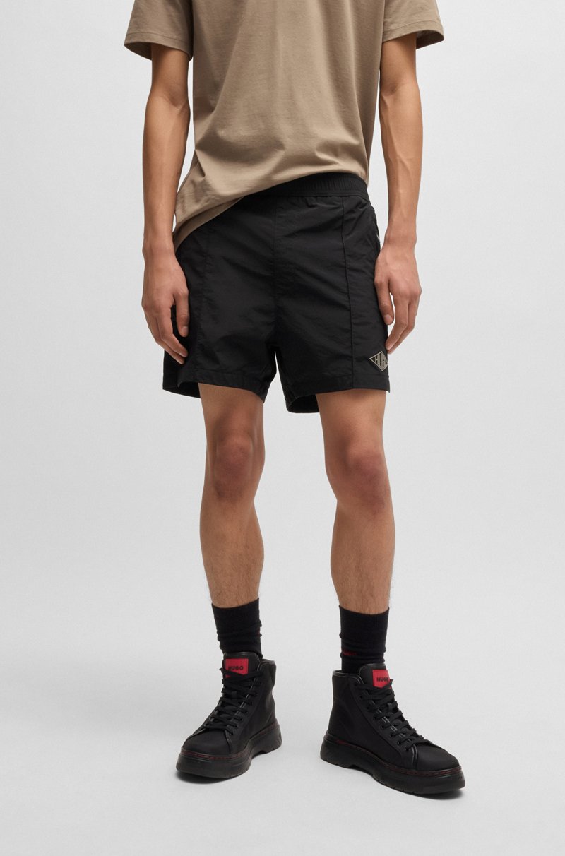 Hugo Boss Shorts de popelín con logo estampado