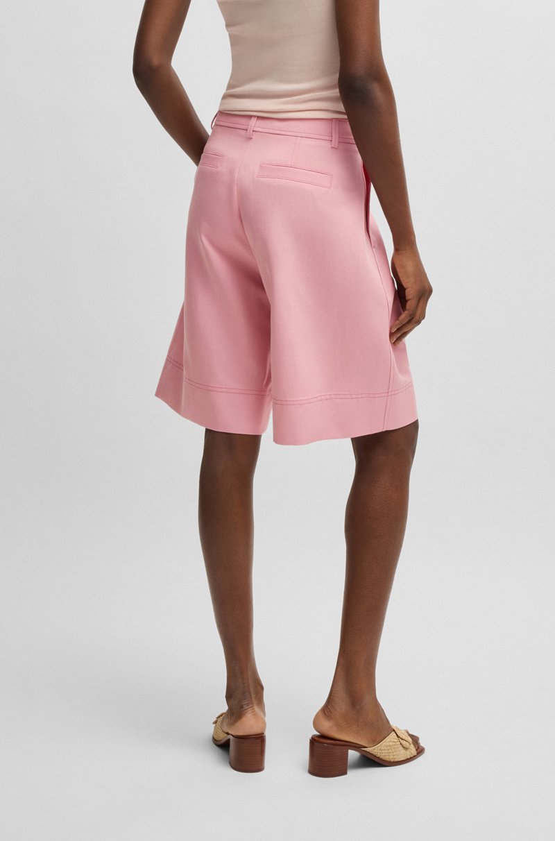 Hugo Boss Shorts Formales Con Pinzas Delanteras