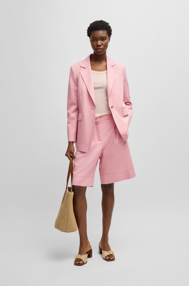 Hugo Boss Shorts Formales Con Pinzas Delanteras