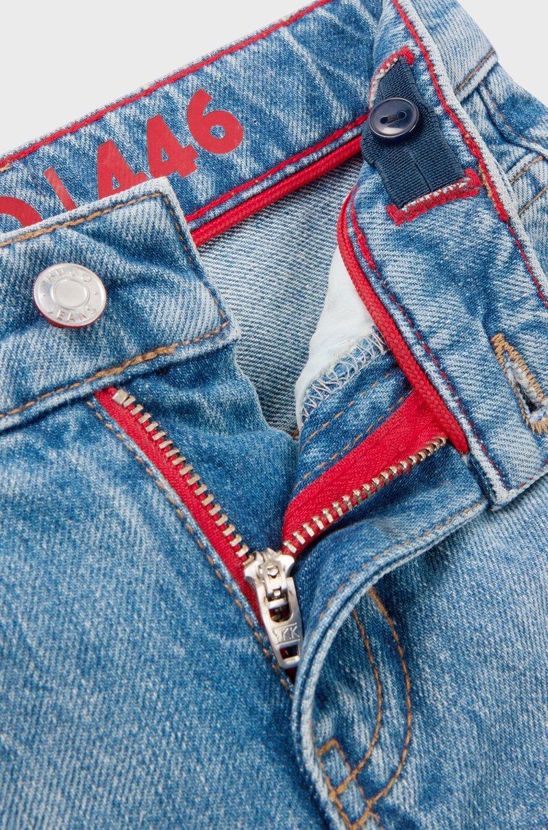 Hugo Boss Shorts Holgados Para Niños En Denim Azul
