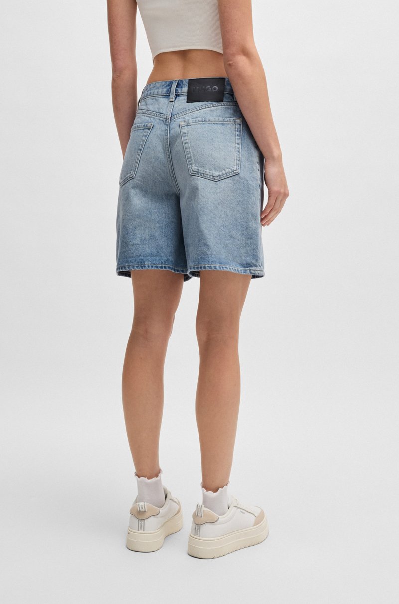 Hugo Boss Shorts Regular Fit En Denim Jaspeado