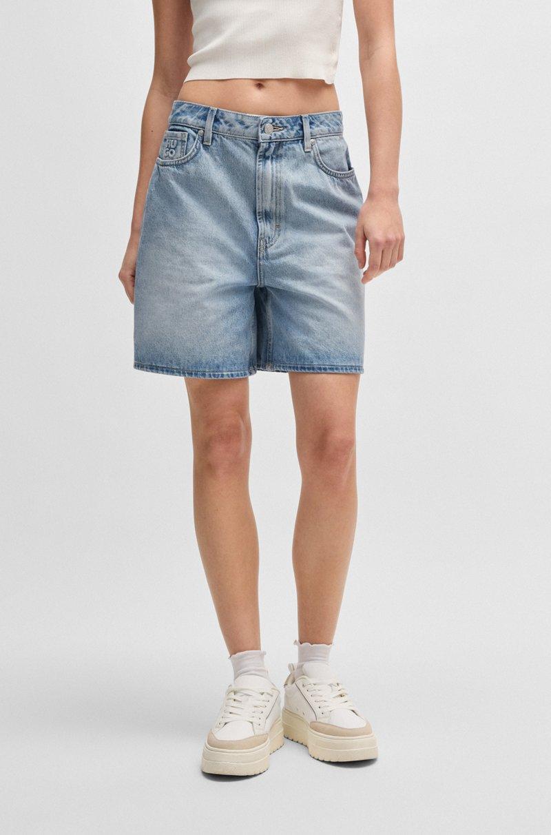 Hugo Boss Shorts regular fit en denim jaspeado
