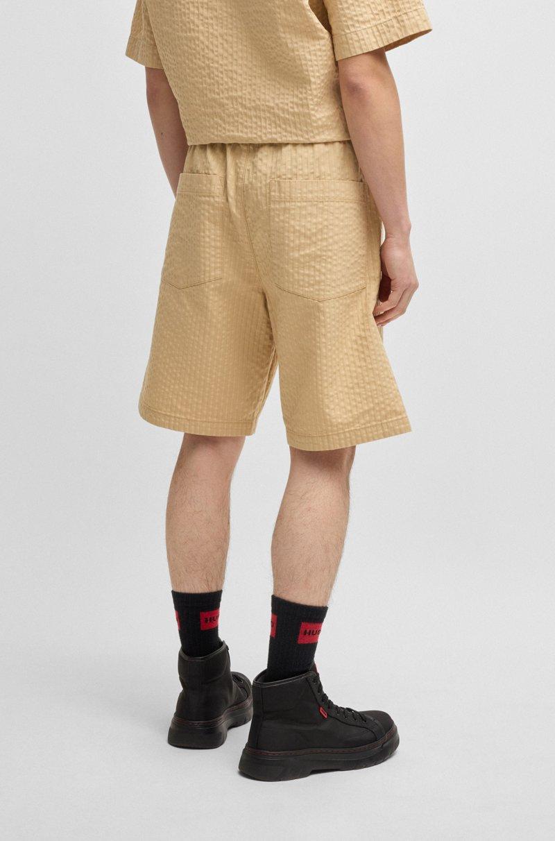 Hugo Boss Shorts Relaxed Fit En Sirsaca De Algodón