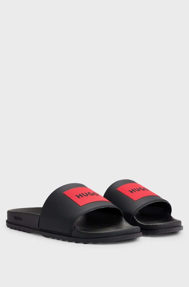 Hugo Boss Slip-on con etiqueta con logo roja