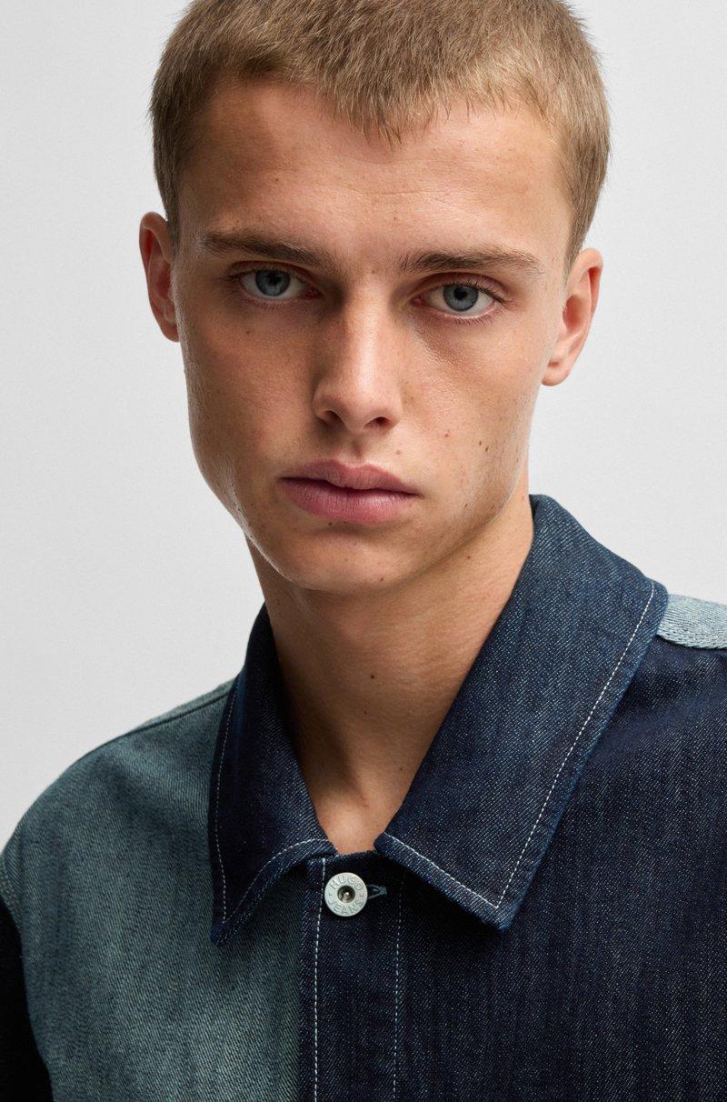 Hugo Boss Sobrecamisa Relaxed Fit De Denim Mixto