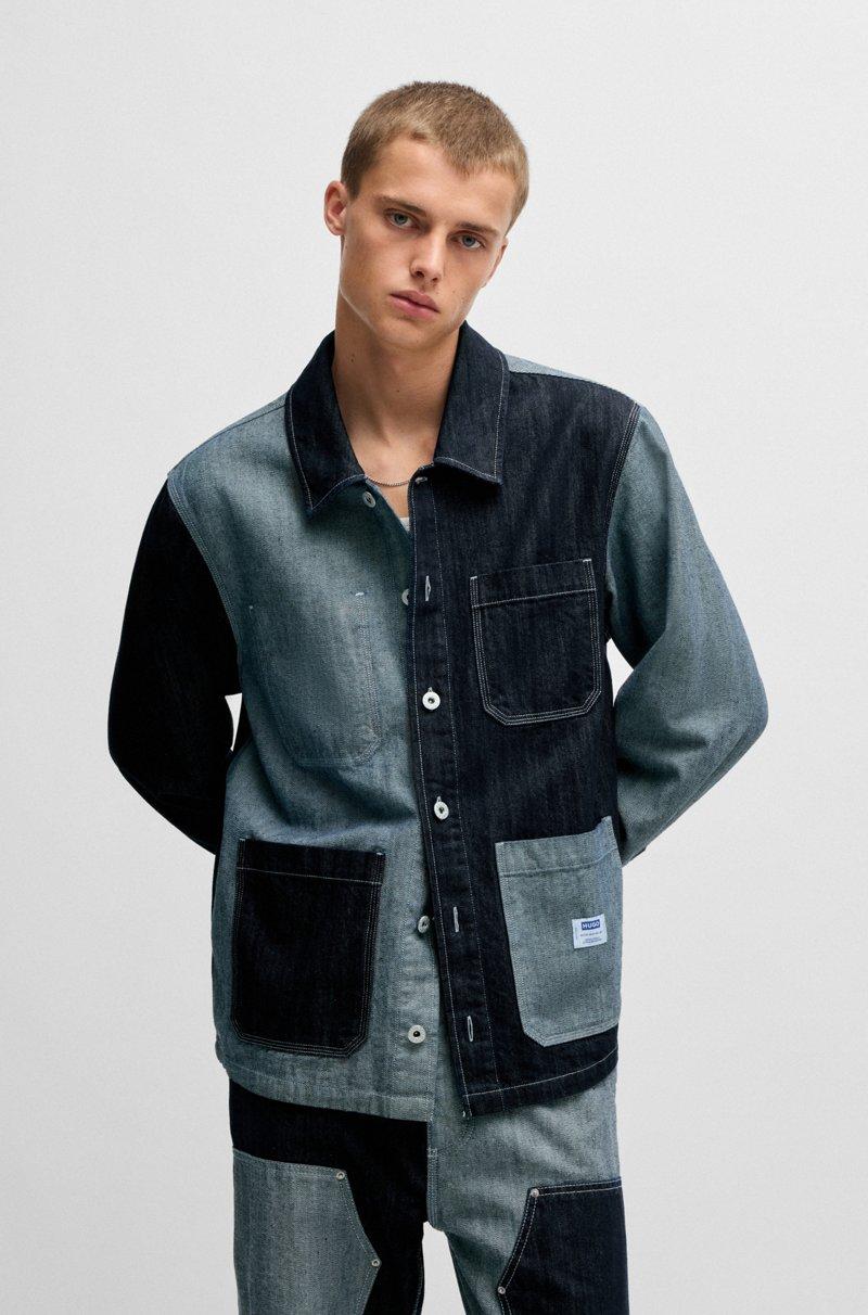 Hugo Boss Sobrecamisa relaxed fit de denim mixto