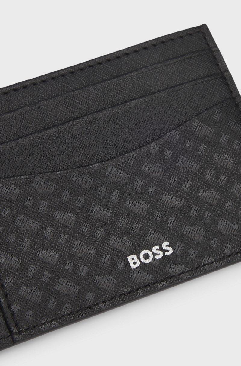 Hugo Boss Tarjetero Con Dibujo De Monogramas