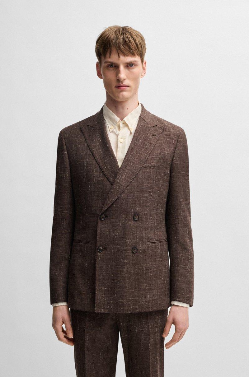 Hugo Boss Traje De Dos Piezas En Tweed Estampado