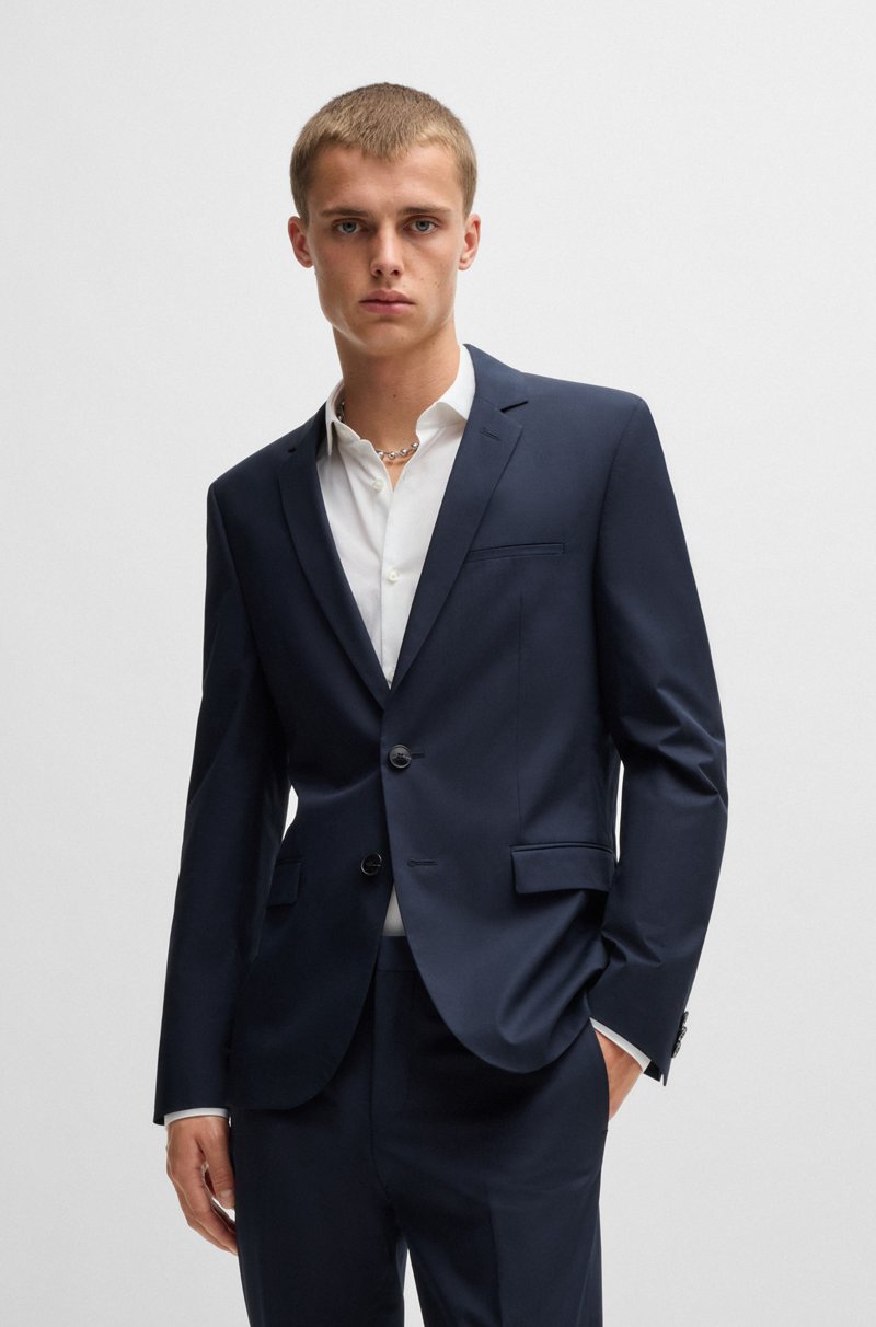 Hugo Boss Traje Extra Slim Fit De Algodón Elástico