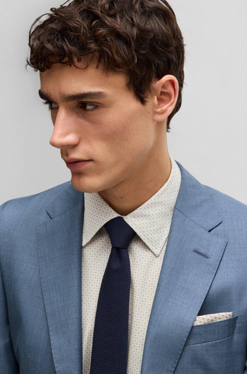 Hugo Boss Traje Slim Fit De Lana Virgen Y Seda
