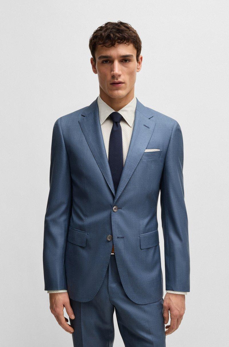 Hugo Boss Traje Slim Fit De Lana Virgen Y Seda