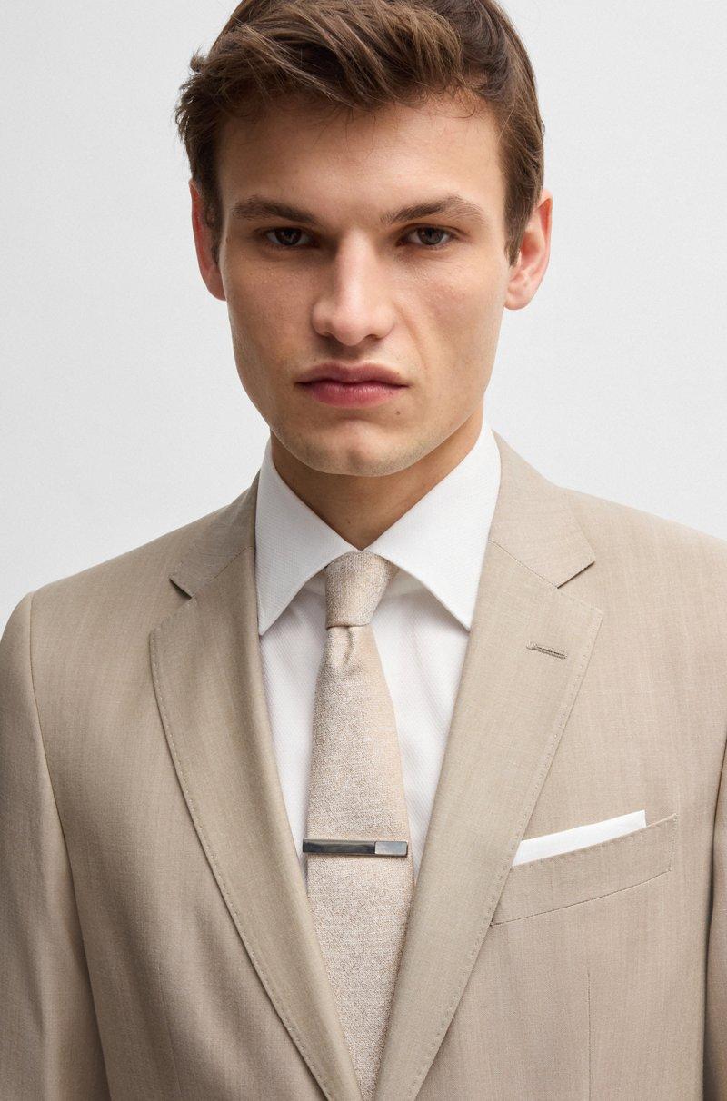 Hugo Boss Traje Slim Fit De Mezcla De Lana