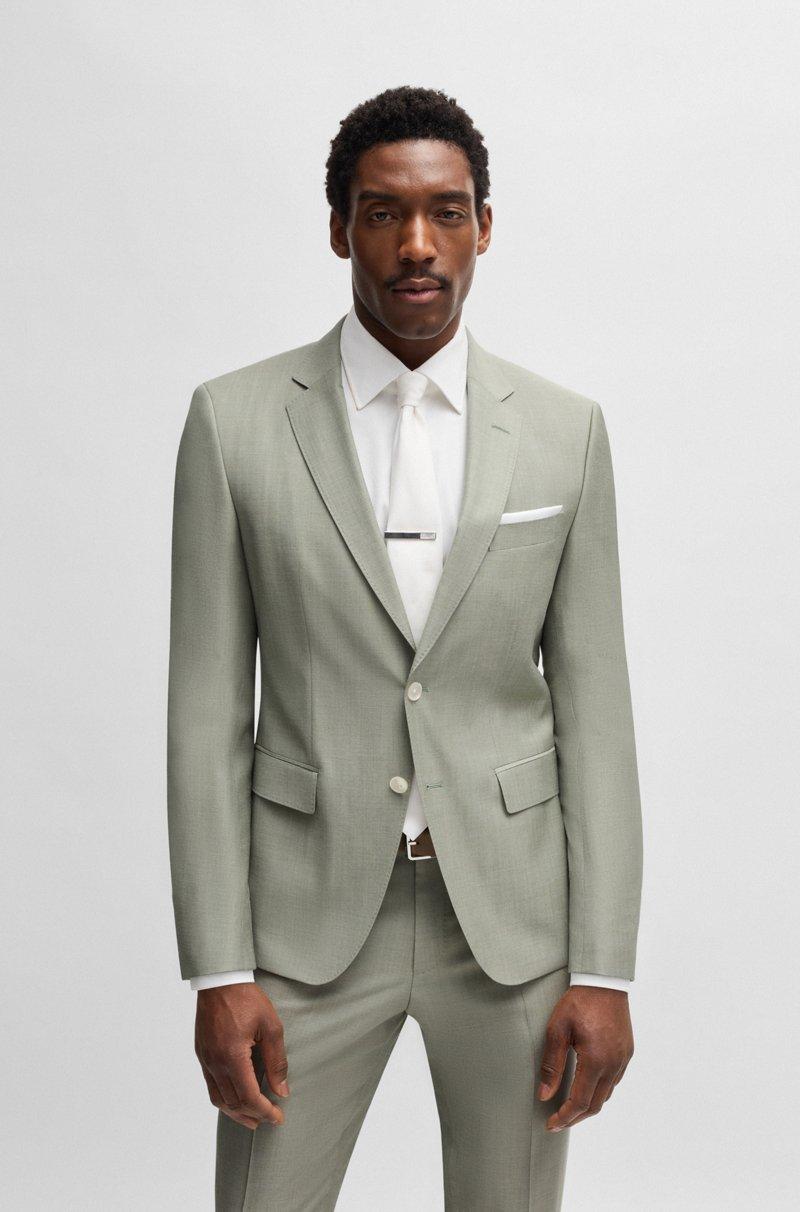 Hugo Boss Traje Slim Fit De Mezcla De Lana