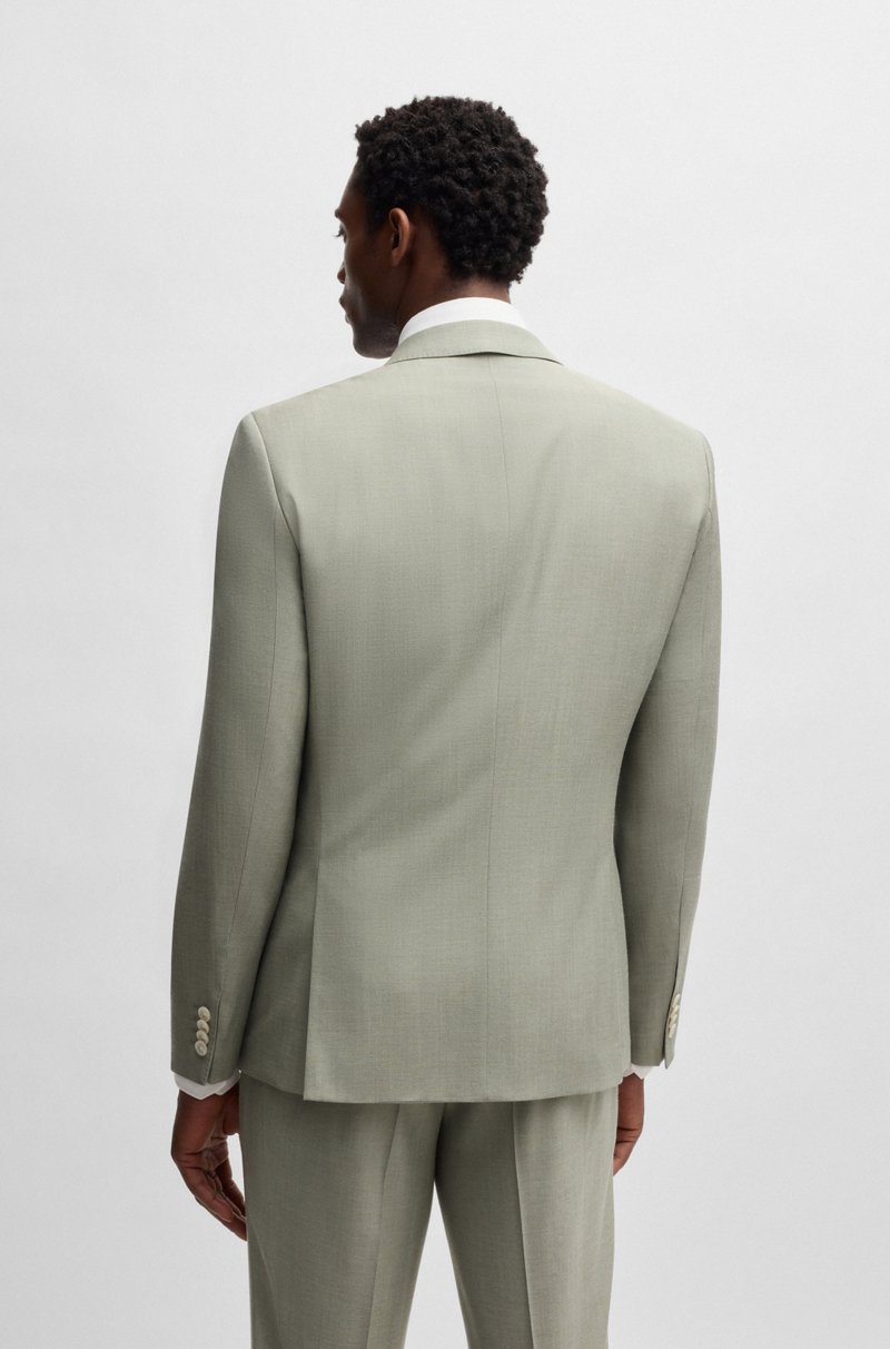 Hugo Boss Traje Slim Fit De Mezcla De Lana