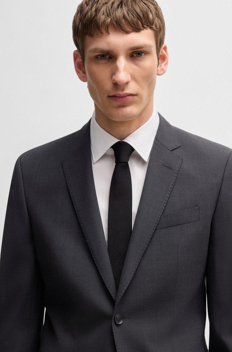 Hugo Boss Traje Slim Fit En Lana Virgen Elástica