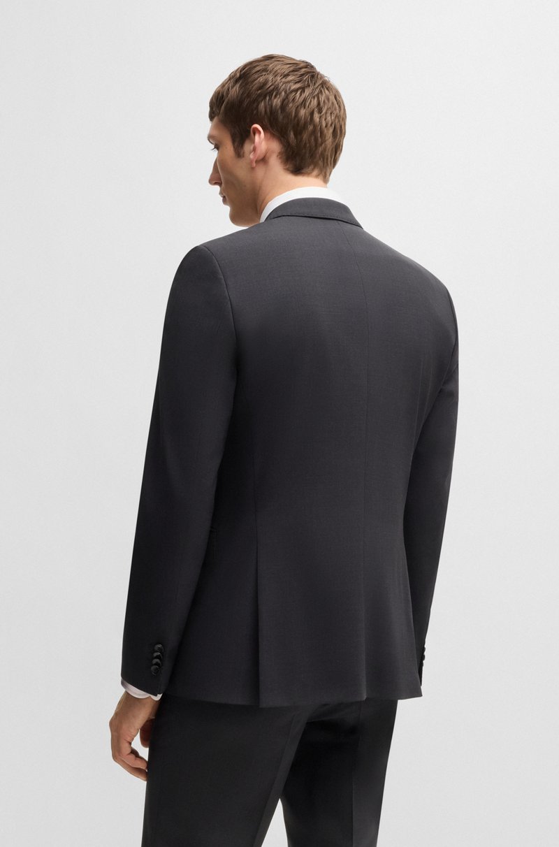 Hugo Boss Traje Slim Fit En Lana Virgen Elástica