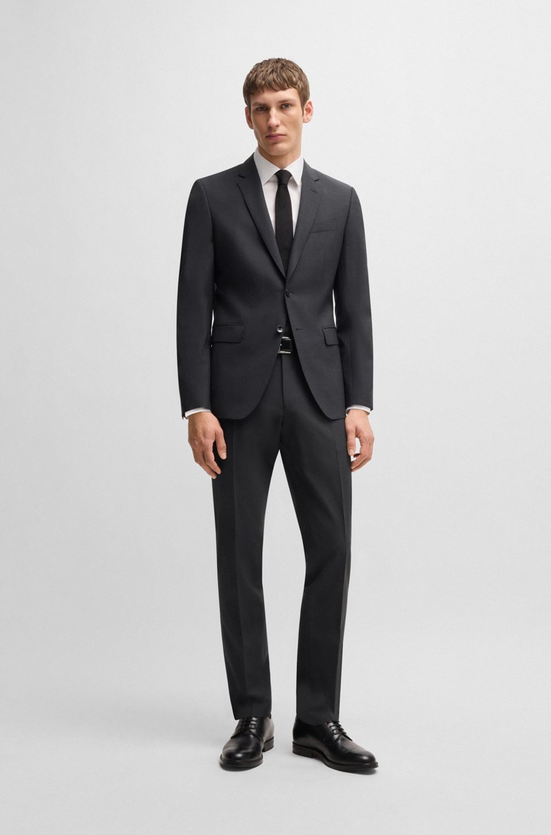 Hugo Boss Traje slim fit en lana virgen elástica