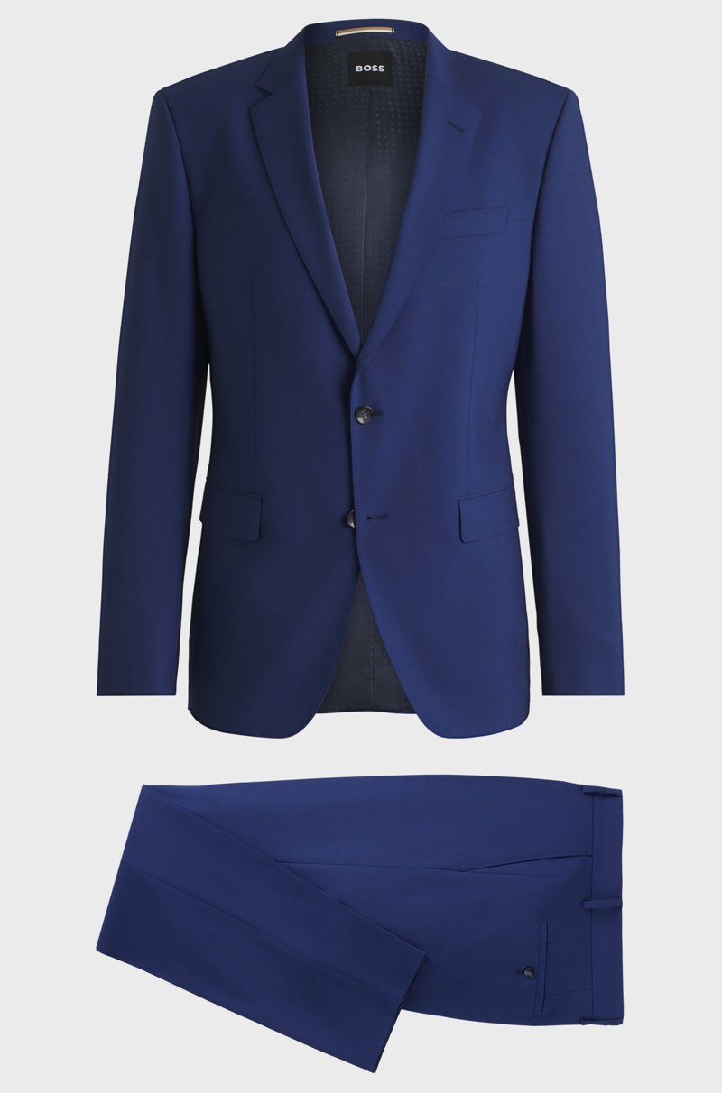 Hugo Boss Traje slim fit en lana virgen elástica