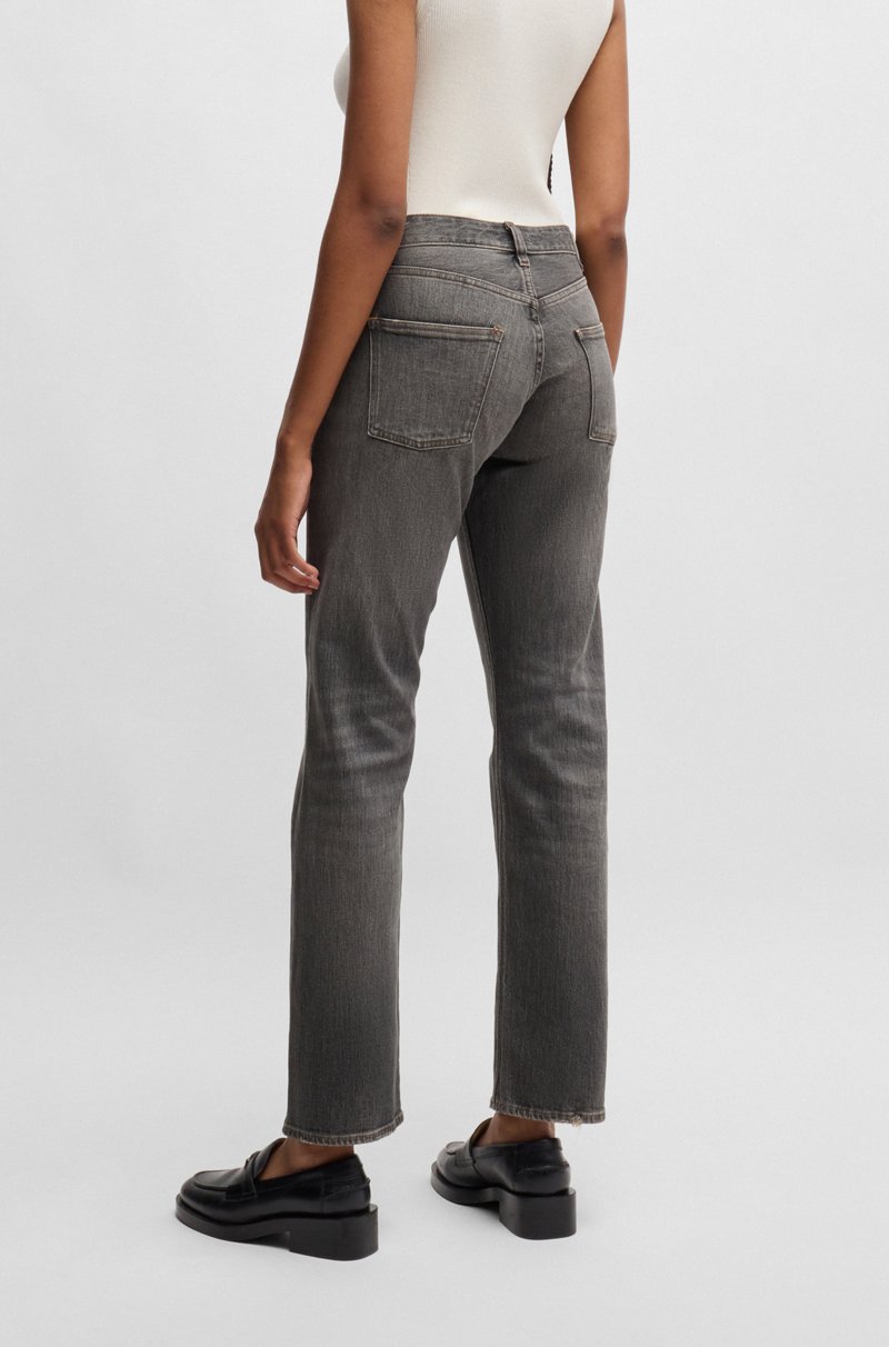 Hugo Boss Vaqueros Grises En Denim Elástico