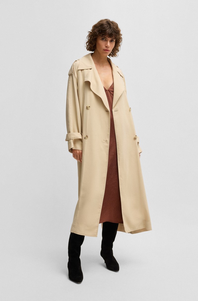 Hugo Boss Vestido De Tirantes En Satén Arrugado