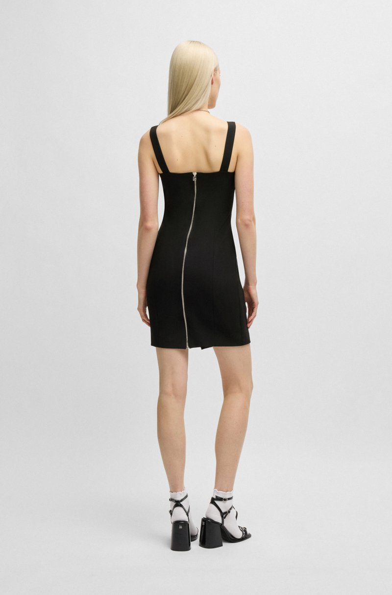 Hugo Boss Vestido Entallado Con Tirantes Gruesos