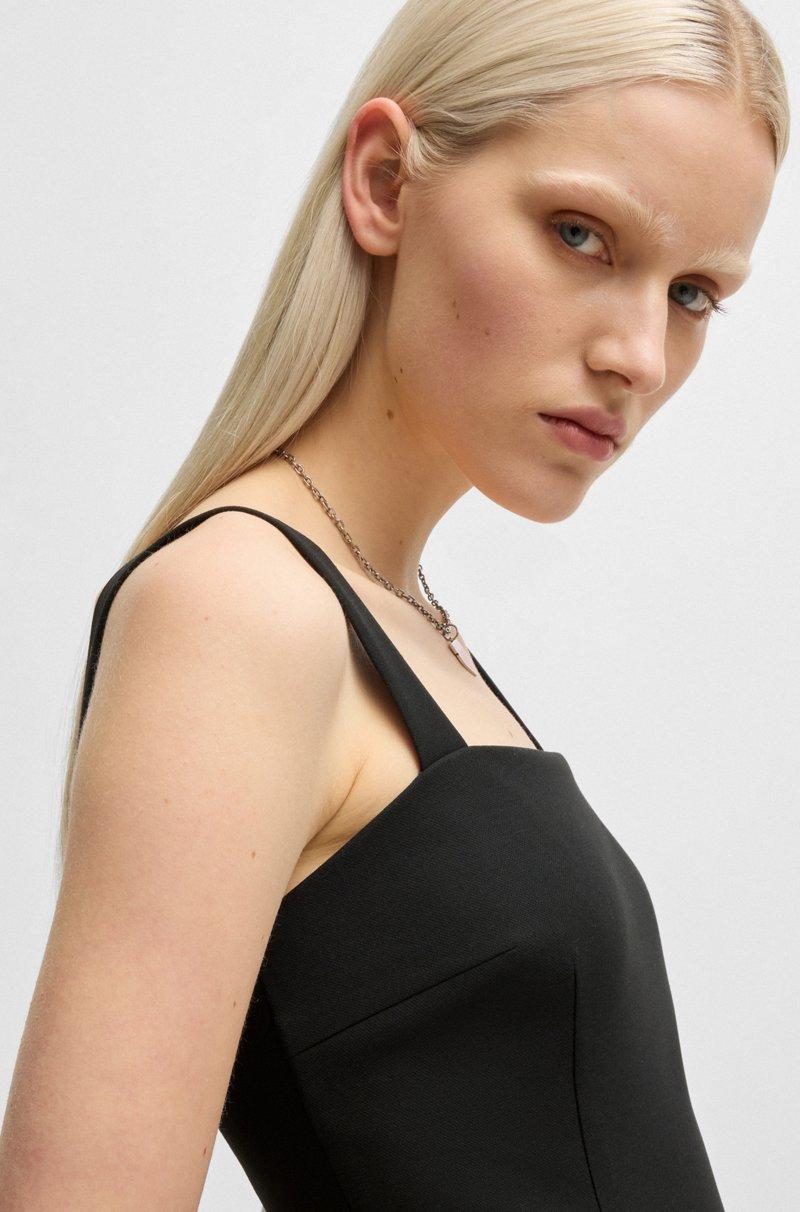 Hugo Boss Vestido Entallado Con Tirantes Gruesos