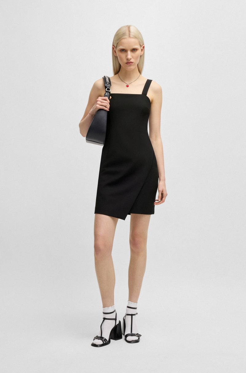 Hugo Boss Vestido entallado con tirantes gruesos