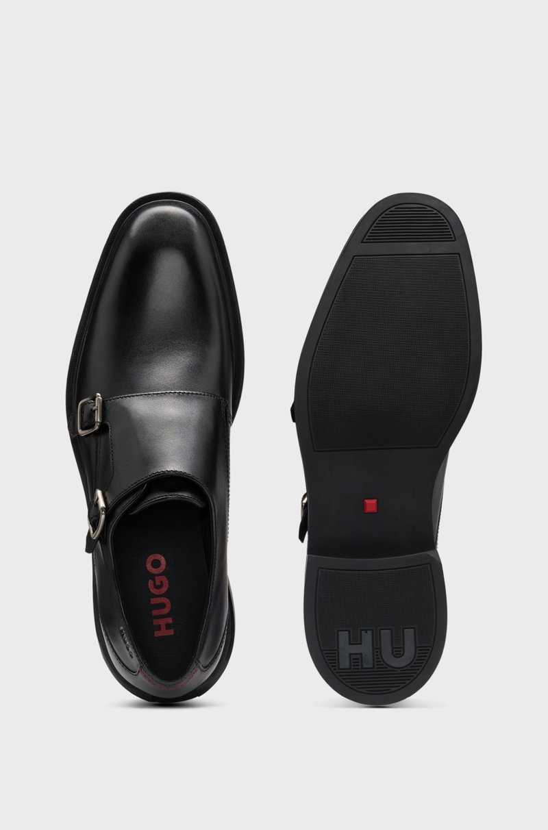 Hugo Boss Zapatos De Piel Con Hebilla Doble