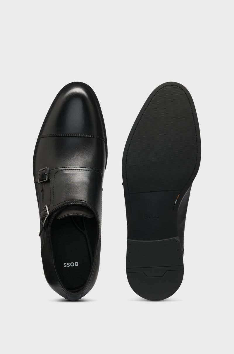 Hugo Boss Zapatos De Piel Con Hebilla Doble