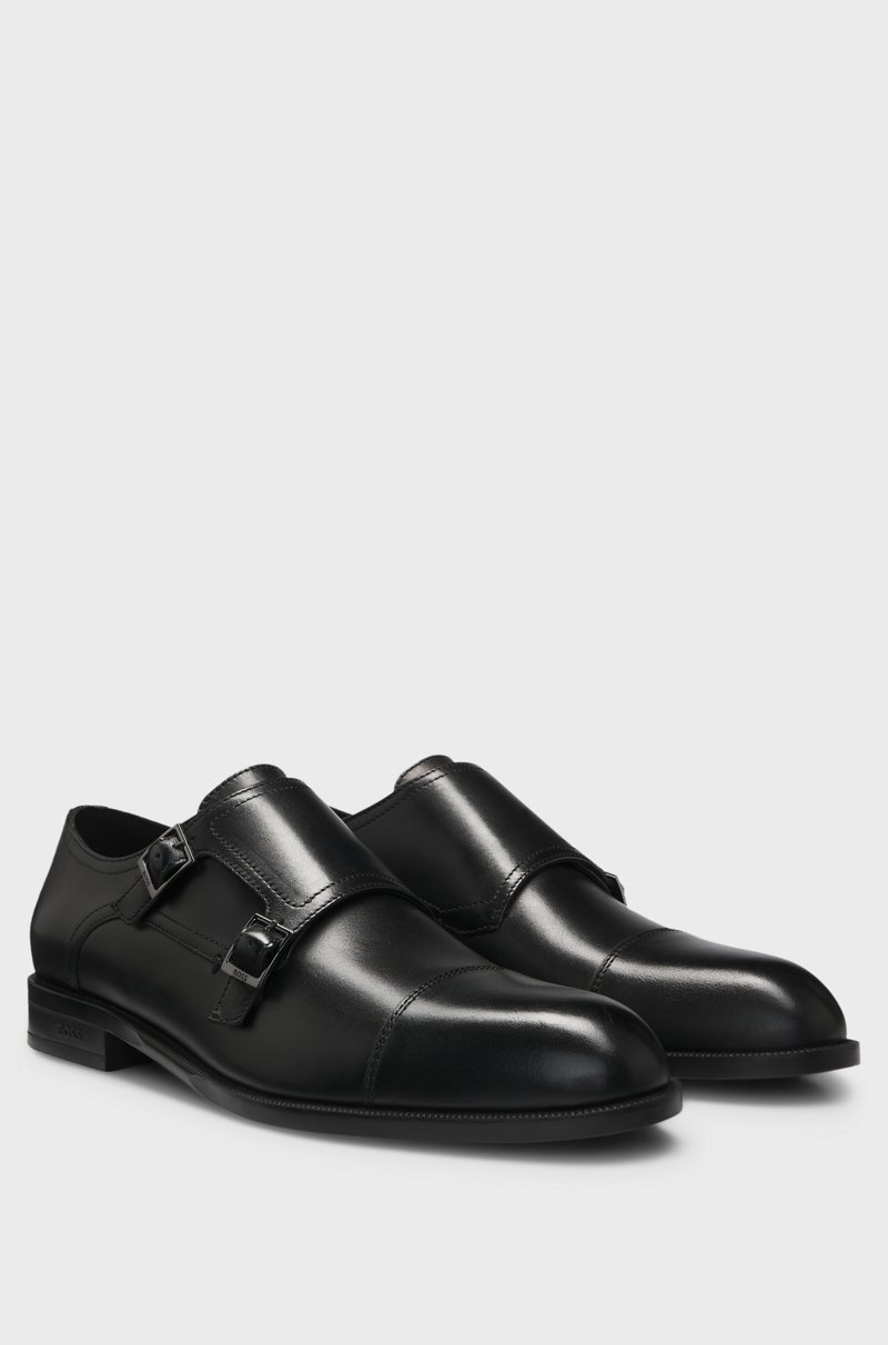 Hugo Boss Zapatos De Piel Con Hebilla Doble