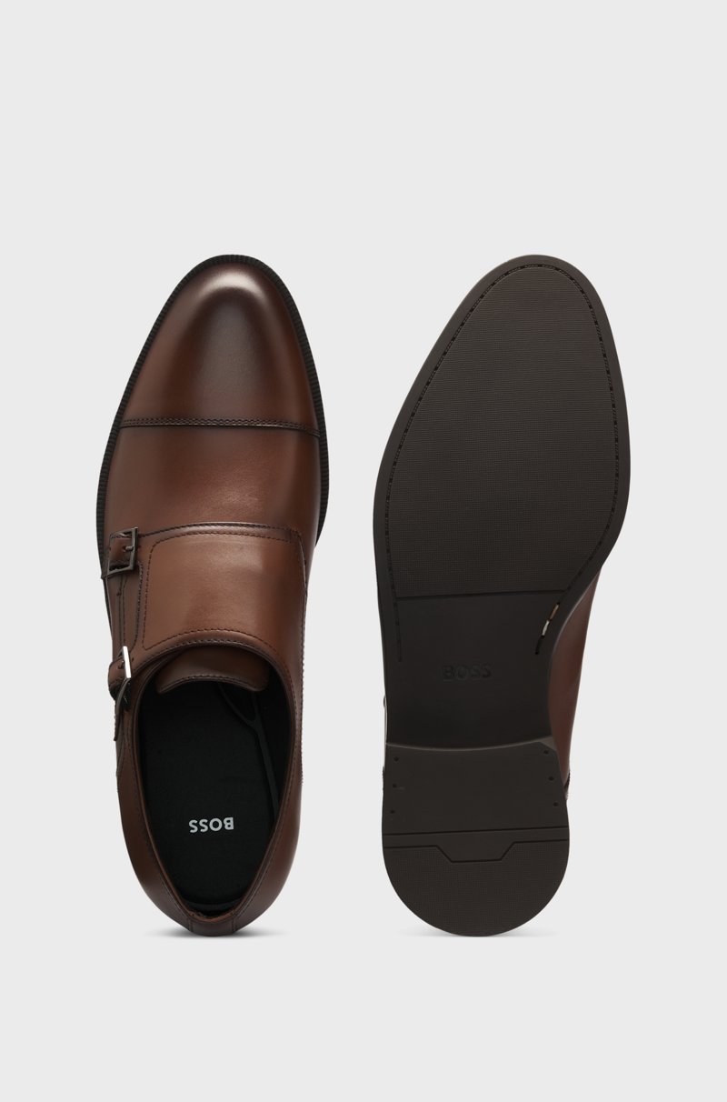 Hugo Boss Zapatos De Piel Con Hebilla Doble