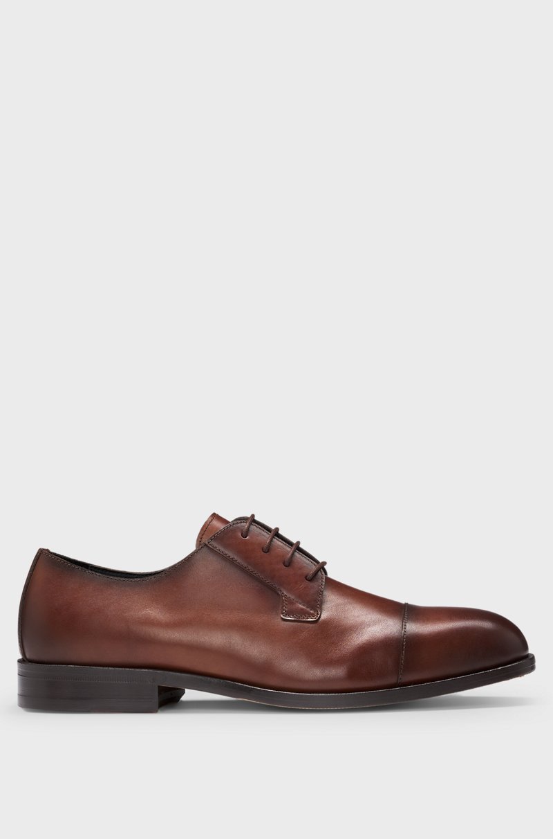 Hugo Boss Zapatos Derby De Piel Con Puntera