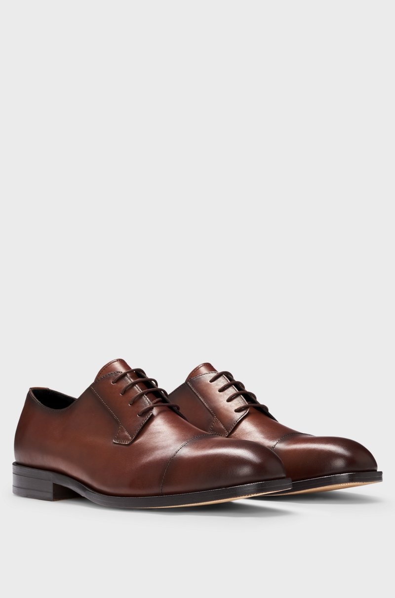 Hugo Boss Zapatos Derby de piel con puntera