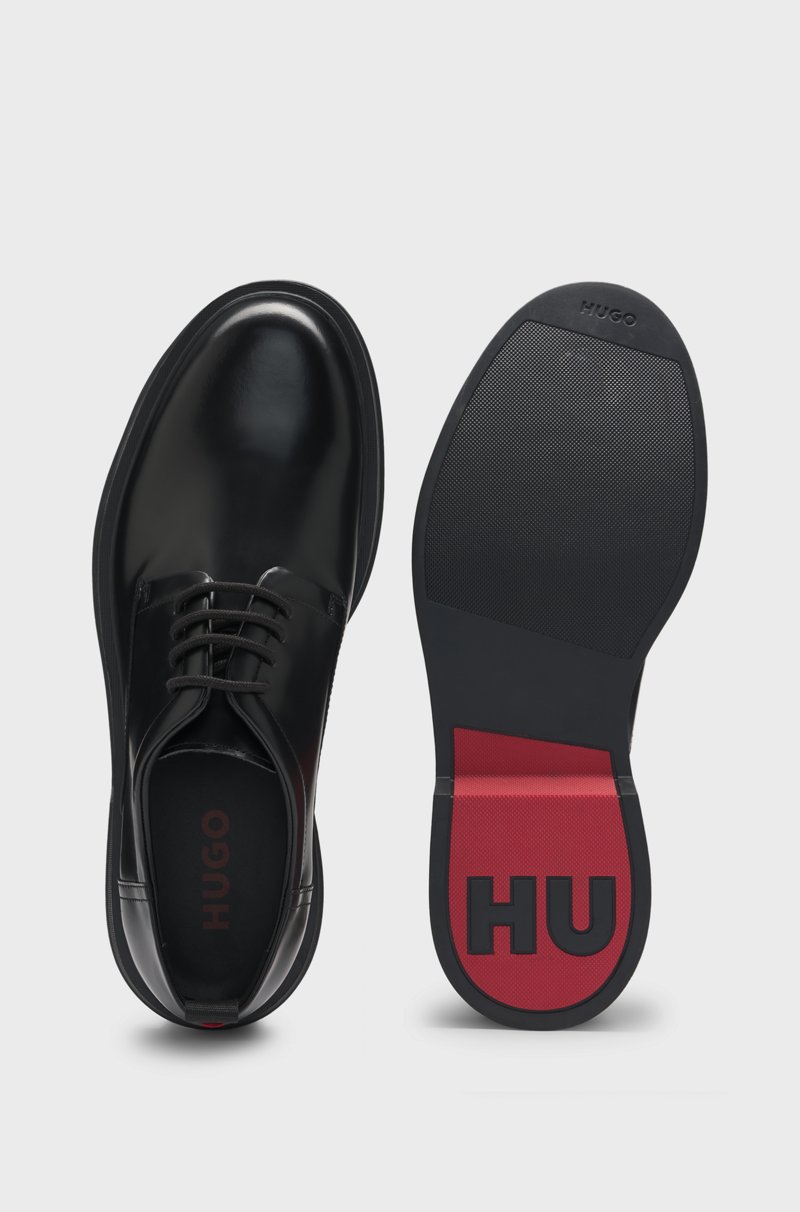 Hugo Boss Zapatos Derby En Piel Cepillada