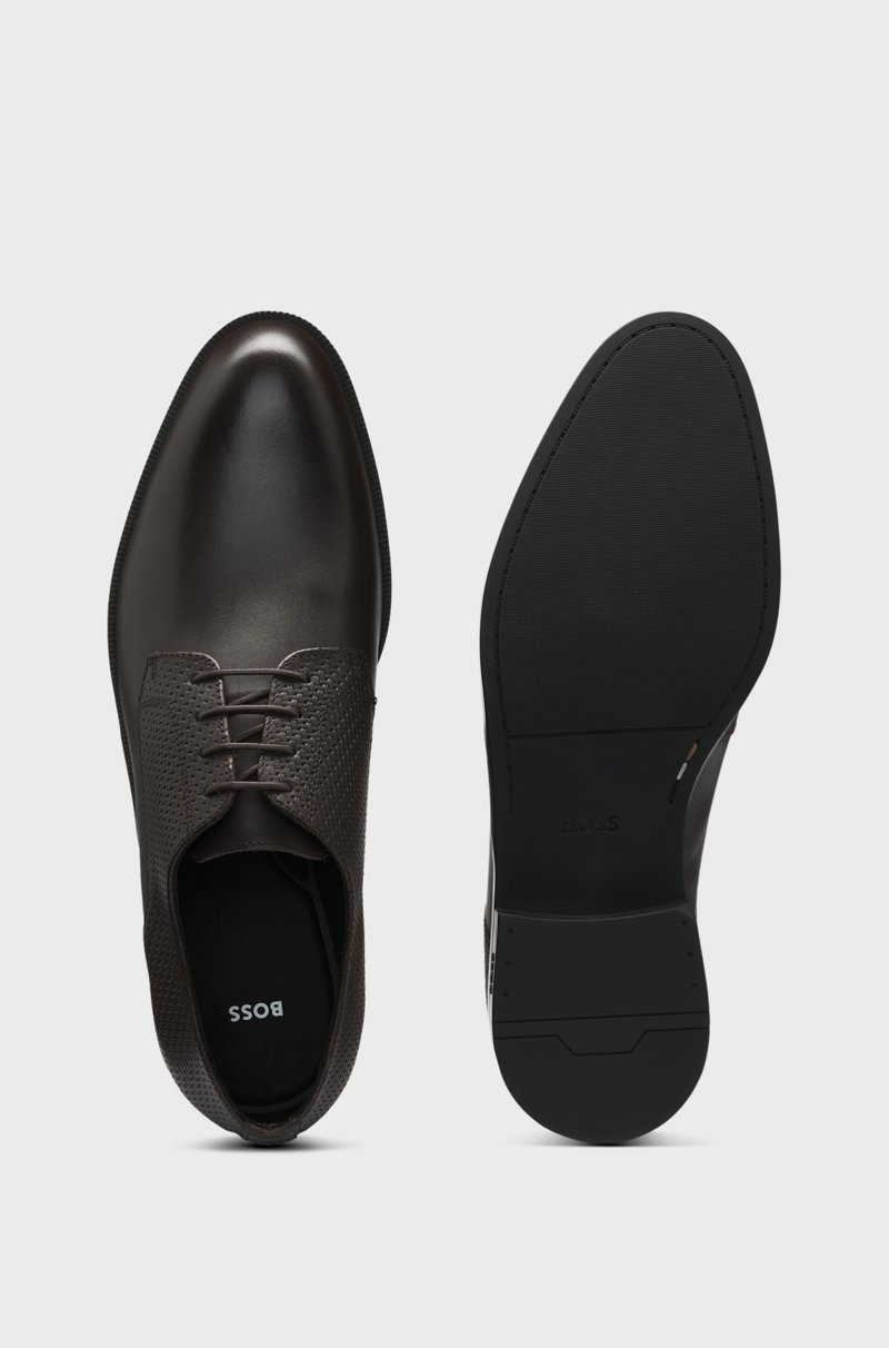 Hugo Boss Zapatos Derby En Piel Lisa Y Estampada