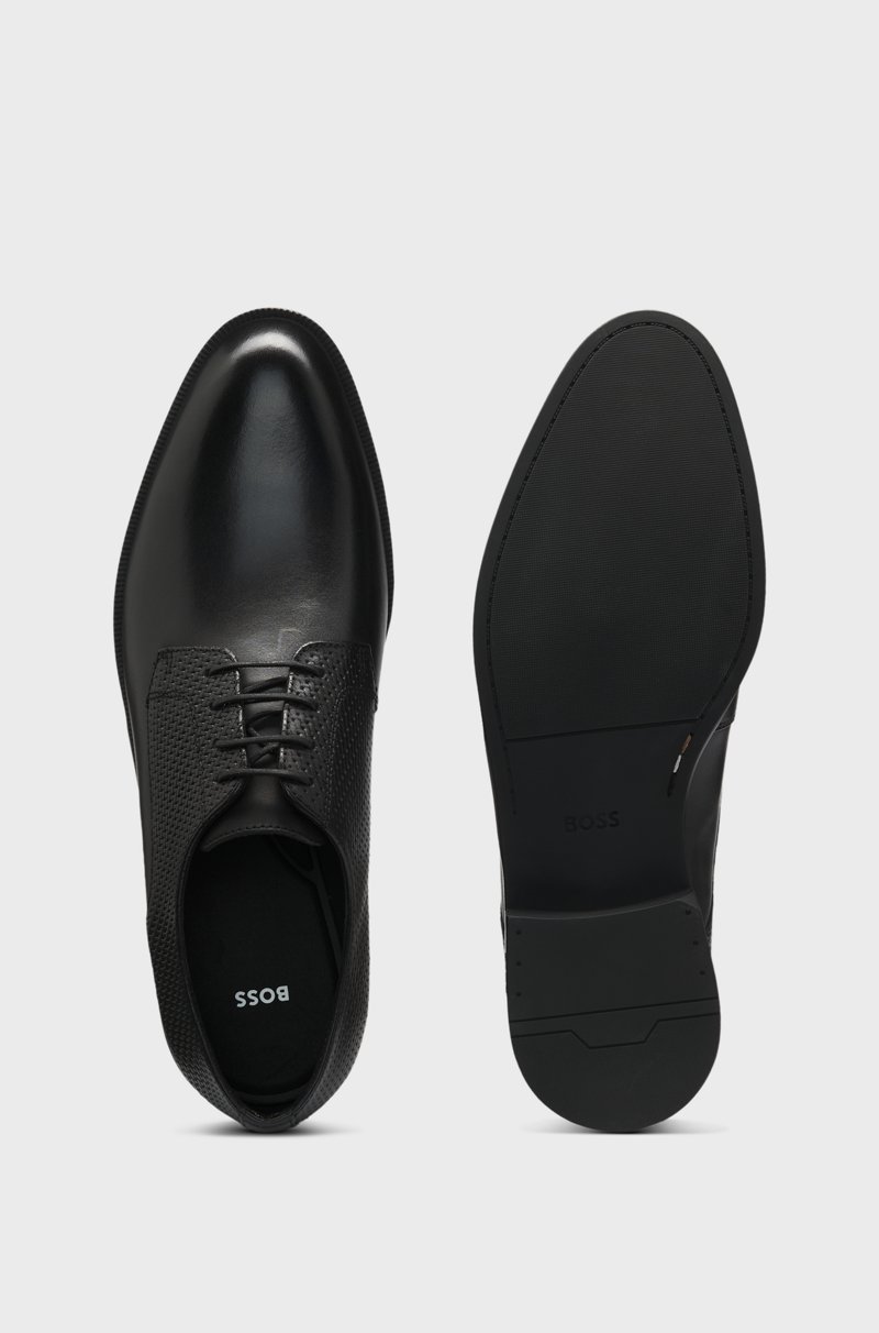 Hugo Boss Zapatos Derby En Piel Lisa Y Estampada